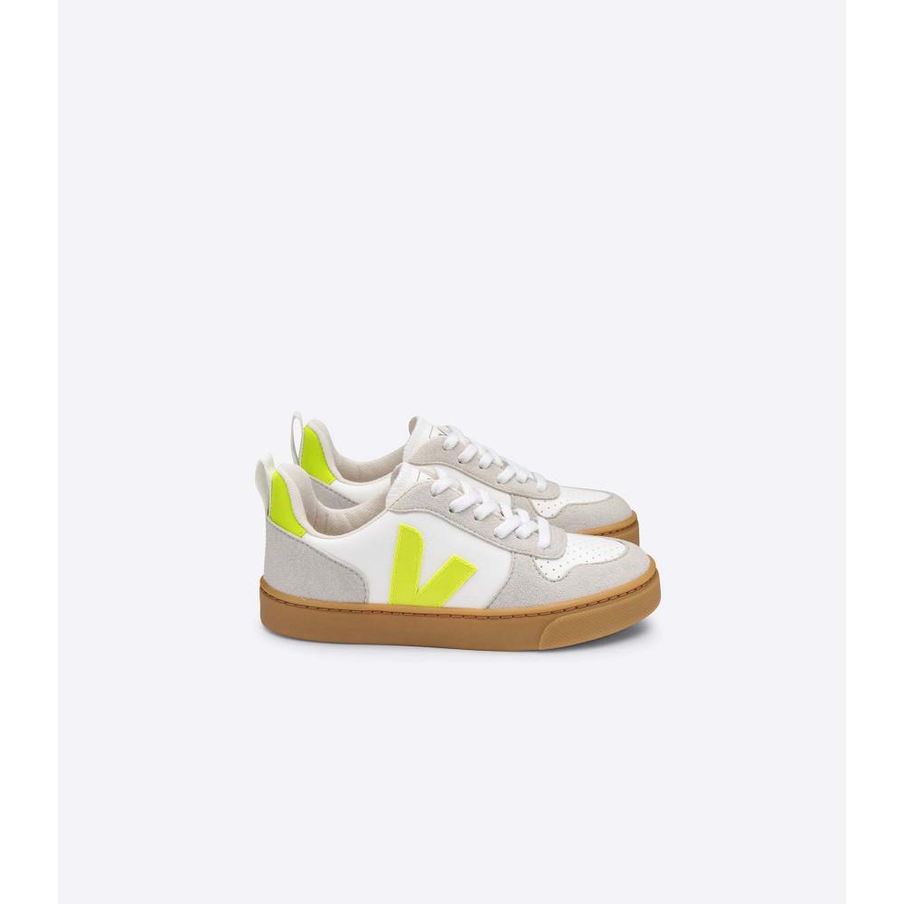 Veja V-10 CWL Sneakers Kinderen White/Mint | NL 852LIS